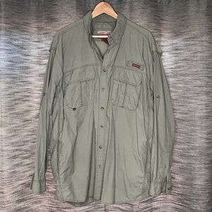 CARIBOU CREEK ANGLER SHIRT OLIVE GREEN XL